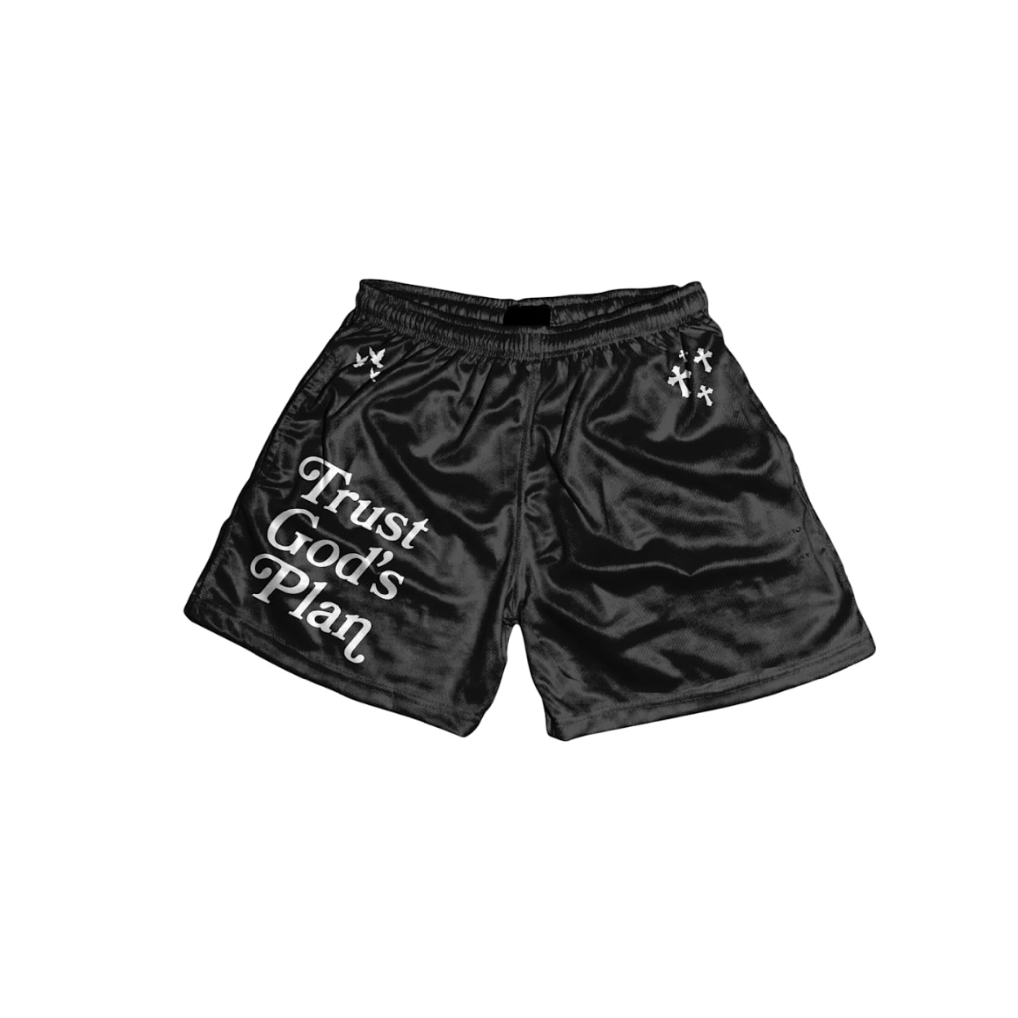 Trust God's Plan Black Shorts